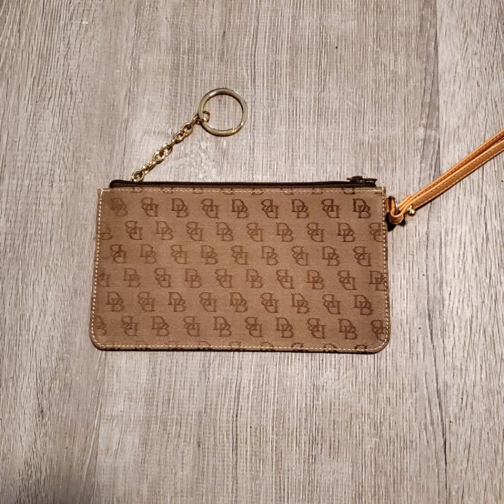 Dooney and Bourke Signature Wristlet with Keyring